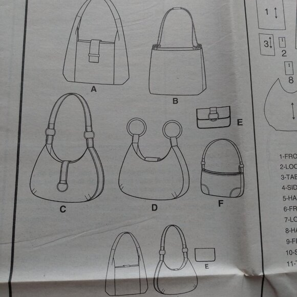 Vintage Purse Sewing Pattern Clutch Handbag 2000s UNCUT 6397 - Picture 11 of 12